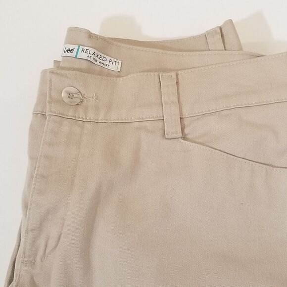 lee Women's chino pants relaxed fit straight leg mid rise size 14 - Picture 3 of 4